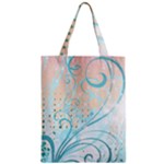 Pink Blue Pattern Zipper Classic Tote Bag