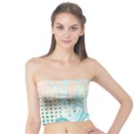 Pink Blue Pattern Tube Top