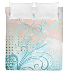 Pink Blue Pattern Duvet Cover Double Side (Queen Size) from ArtsNow.com