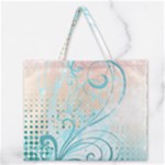 Pink Blue Pattern Zipper Large Tote Bag