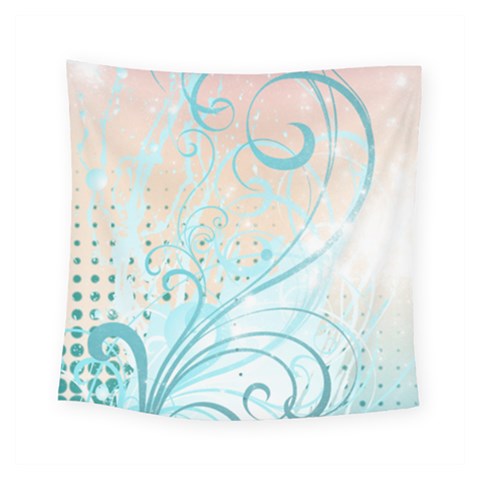 Pink Blue Pattern Square Tapestry (Small) from ArtsNow.com