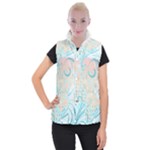 Pink Blue Pattern Women s Button Up Vest