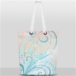 Pink Blue Pattern Full Print Rope Handle Tote (Small)