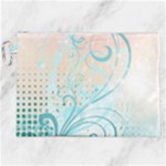 Pink Blue Pattern Canvas Cosmetic Bag (XXL)