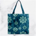 Snow Flake Art Zipper Grocery Tote Bag