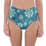 Snow Flake Art Reversible High-Waist Bikini Bottoms