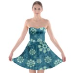 Snow Flake Art Strapless Bra Top Dress