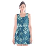 Snow Flake Art Scoop Neck Skater Dress