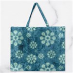 Snow Flake Art Zipper Large Tote Bag