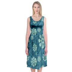 Snow Flake Art Midi Sleeveless Dress from ArtsNow.com