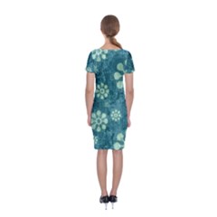 Classic Short Sleeve Midi Dress Back Classic Short Sleeve Midi Dress Back