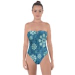 Snow Flake Art Tie Back One Piece Swimsuit