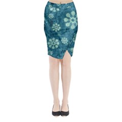 Snow Flake Art Midi Wrap Pencil Skirt from ArtsNow.com