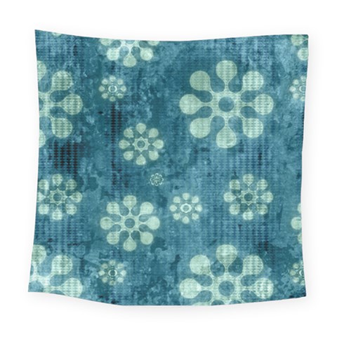 Snow Flake Art Square Tapestry (Large) from ArtsNow.com