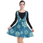 Snow Flake Art Plunge Pinafore Dress