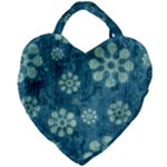 Snow Flake Art Giant Heart Shaped Tote