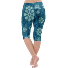 Lightweight Velour Cropped Yoga Leggings 