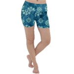 Snow Flake Art Lightweight Velour Yoga Shorts