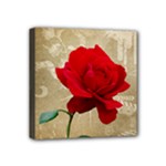 Red Rose Art Mini Canvas 4  x 4  (Stretched)