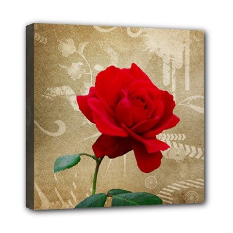Red Rose Art Mini Canvas 8  x 8  (Stretched) from ArtsNow.com