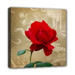 Red Rose Art Mini Canvas 8  x 8  (Stretched)