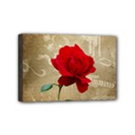 Red Rose Art Mini Canvas 6  x 4  (Stretched)