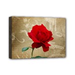 Red Rose Art Mini Canvas 7  x 5  (Stretched)