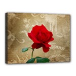 Red Rose Art Canvas 16  x 12  (Stretched)