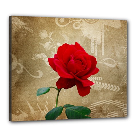 Red Rose Art Canvas 24  x 20  (Stretched) from ArtsNow.com