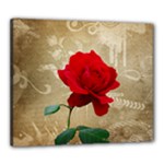 Red Rose Art Canvas 24  x 20  (Stretched)