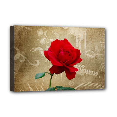 Red Rose Art Deluxe Canvas 18  x 12  (Stretched) from ArtsNow.com