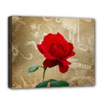 Red Rose Art Deluxe Canvas 20  x 16  (Stretched)