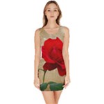 Red Rose Art Bodycon Dress