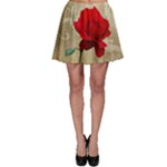 Red Rose Art Skater Skirt