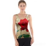 Red Rose Art Tank Top