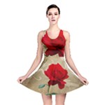 Red Rose Art Reversible Skater Dress