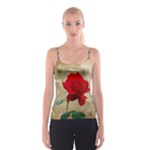 Red Rose Art Spaghetti Strap Top