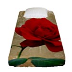 Red Rose Art Fitted Sheet (Single Size)