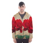 Red Rose Art Men s Hooded Windbreaker