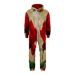 Red Rose Art Hooded Jumpsuit (Kids)