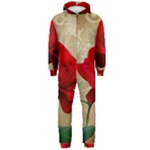 Red Rose Art Hooded Jumpsuit (Men)