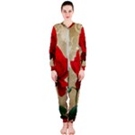 Red Rose Art OnePiece Jumpsuit (Ladies)