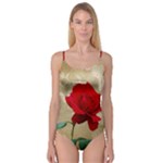 Red Rose Art Camisole Leotard 