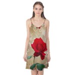 Red Rose Art Camis Nightgown 