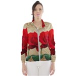 Red Rose Art Women s Windbreaker