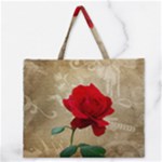 Red Rose Art Zipper Large Tote Bag