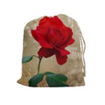 Red Rose Art Drawstring Pouch (XL)