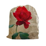 Red Rose Art Drawstring Pouch (XXL)