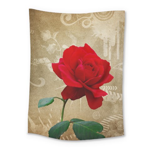 Red Rose Art Medium Tapestry from ArtsNow.com