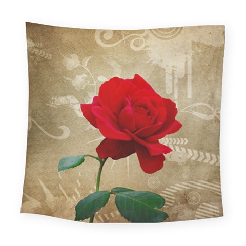 Red Rose Art Square Tapestry (Large) from ArtsNow.com